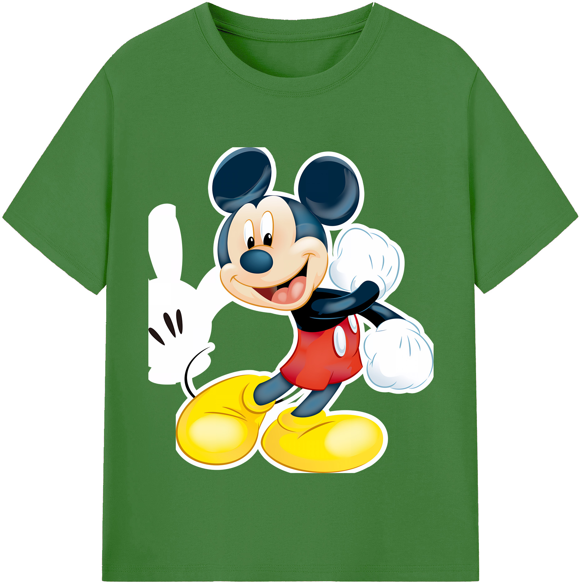 ミッキーマウス Mickey Mouse レディースカジュアルプリントTシャツ（綿100％）